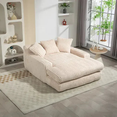 Fauteuil Compressé Avec 3 Coussins, Beige